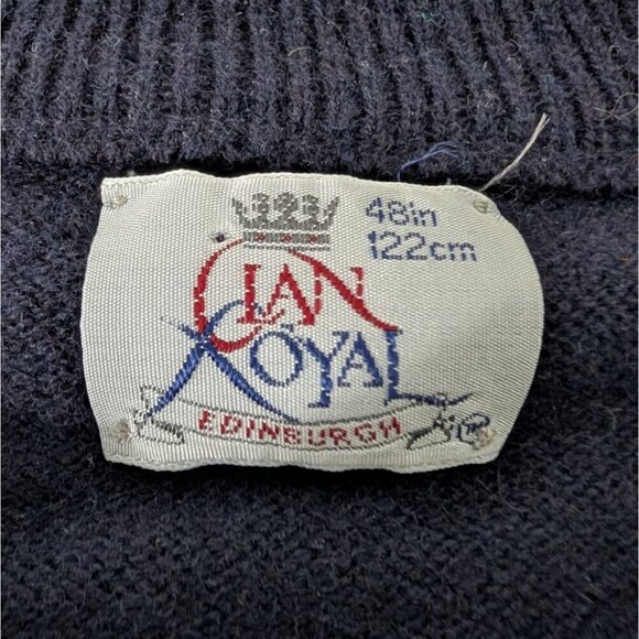 Vintage Clan Royal Old Course Golf Sweater Mens Size XL Blue Argyle Diamond Wool - Picture 4 of 11